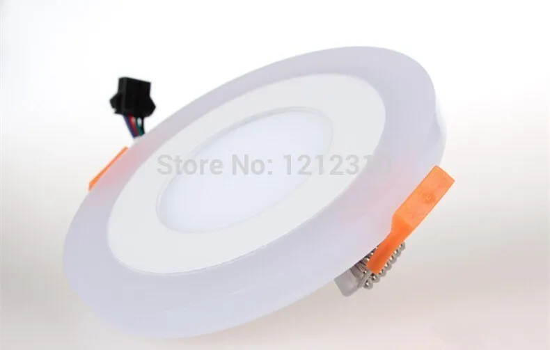 3 Model Round blue  white double color Led Panel Light 6w/9w/16w/24W AC85-265V Recessed LED Ceiling downlight downlights