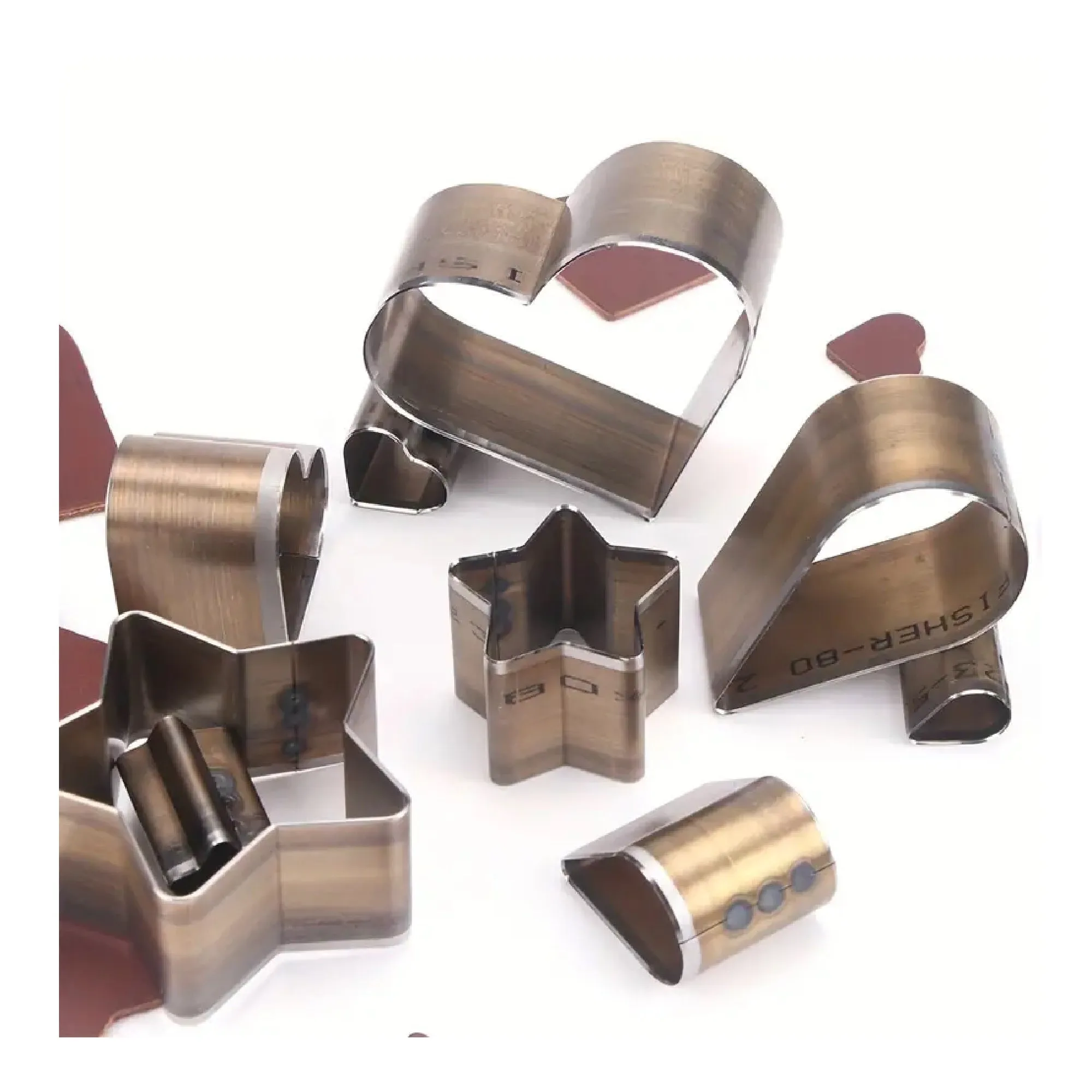3pcs/set Of Manual Cutting Die DIY Leather Process Embossing And Punching Tool Set Heart Shaped Pendant Punching Die