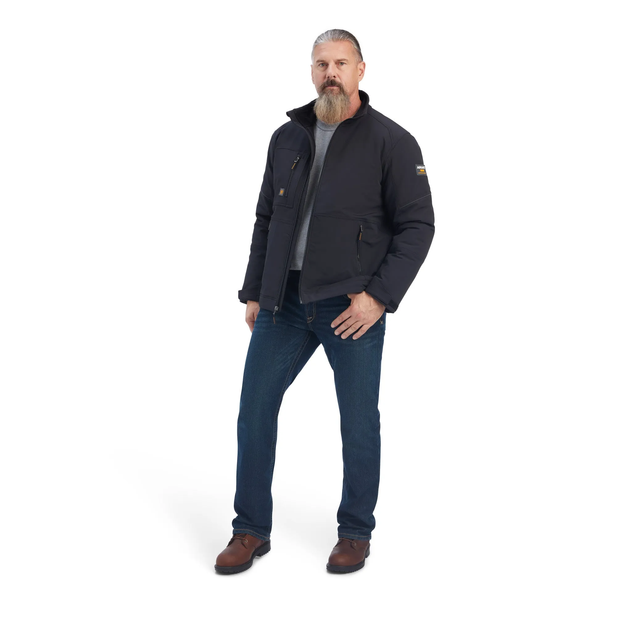 Ariat® Men's Rebar Dri-Tek DuraStretch Insulated Black Jacket 10041502