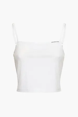 CAMI TOP W/ SKINNY WOVEN LABEL