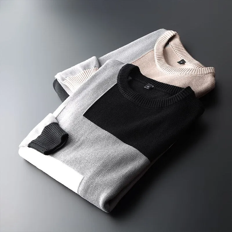 Casual O-Neck Embroidery Slim Fit Knitwear Sweater