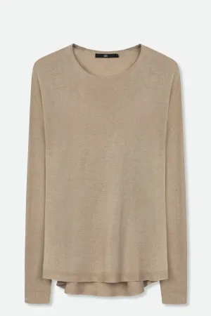 CRISTIANA CREW IN FINE SILK CASHMERE BLEND