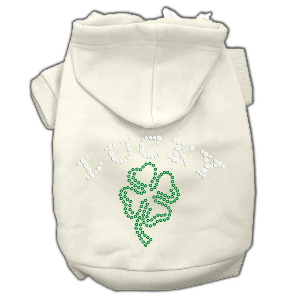 Four Leaf Clover Outline Hoodies Cream L (14)