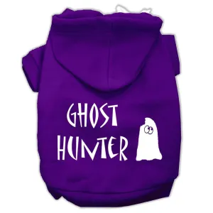 Ghost Hunter Screen Print Pet Hoodies Purple With Black Lettering Med (12)