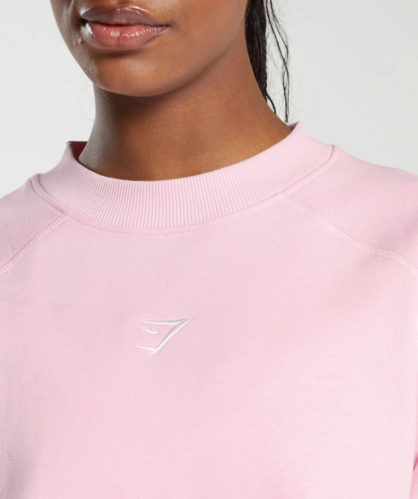 Gymshark Training Oversized Fleece Sweatshirt - Dolly Pink