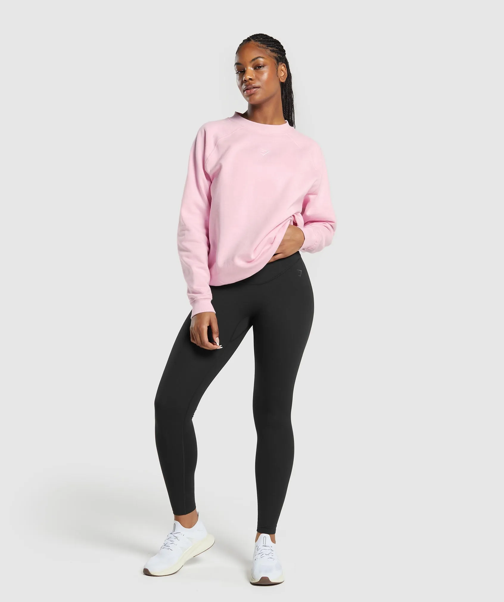 Gymshark Training Oversized Fleece Sweatshirt - Dolly Pink