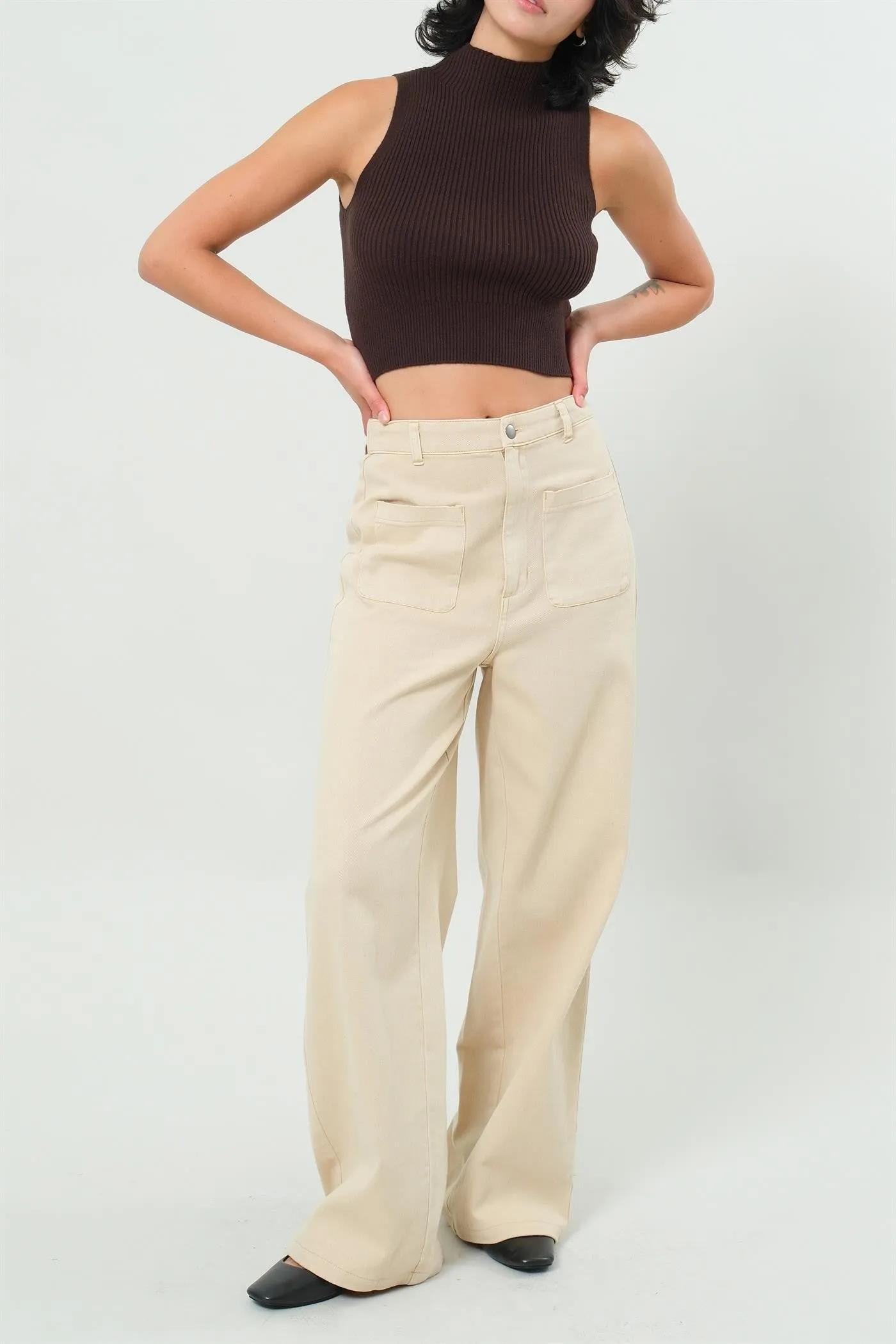 High Waist Wide Leg Pants