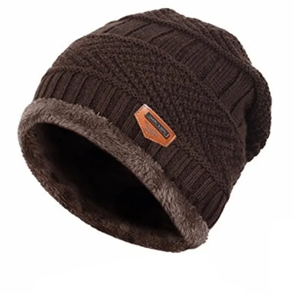 Knitted Winter Fleece Hat Scarf Set