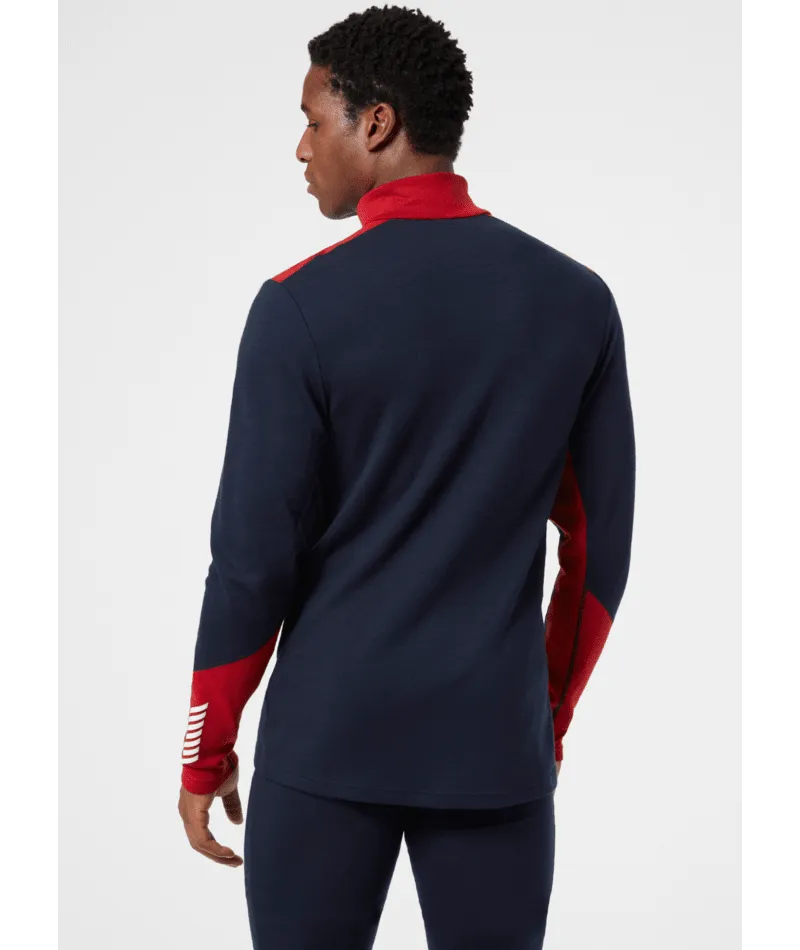 LIFA MERINO MIDWEIGHT 1/2 ZIP BASELAYER - NAVY