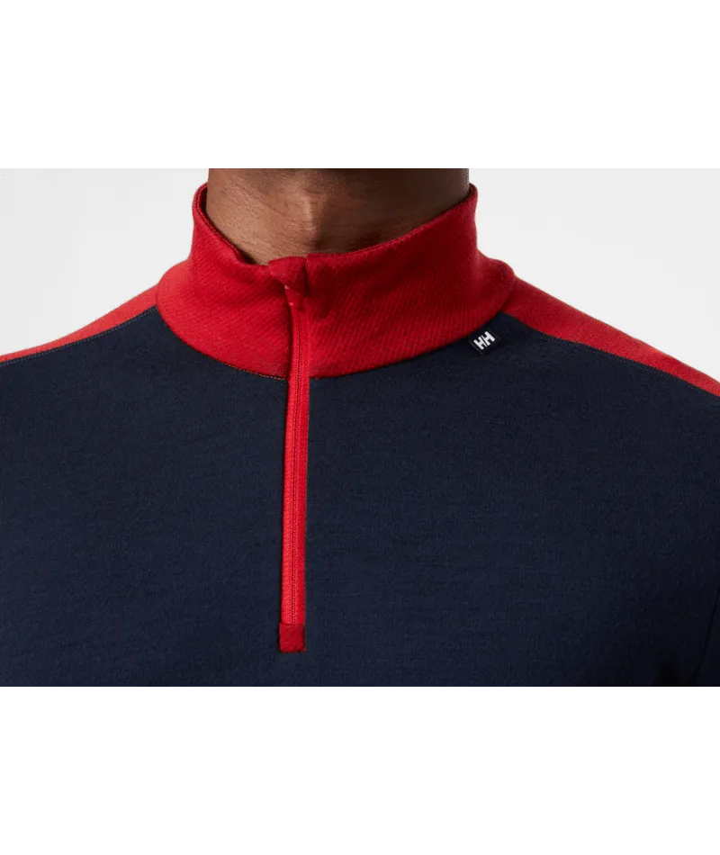 LIFA MERINO MIDWEIGHT 1/2 ZIP BASELAYER - NAVY