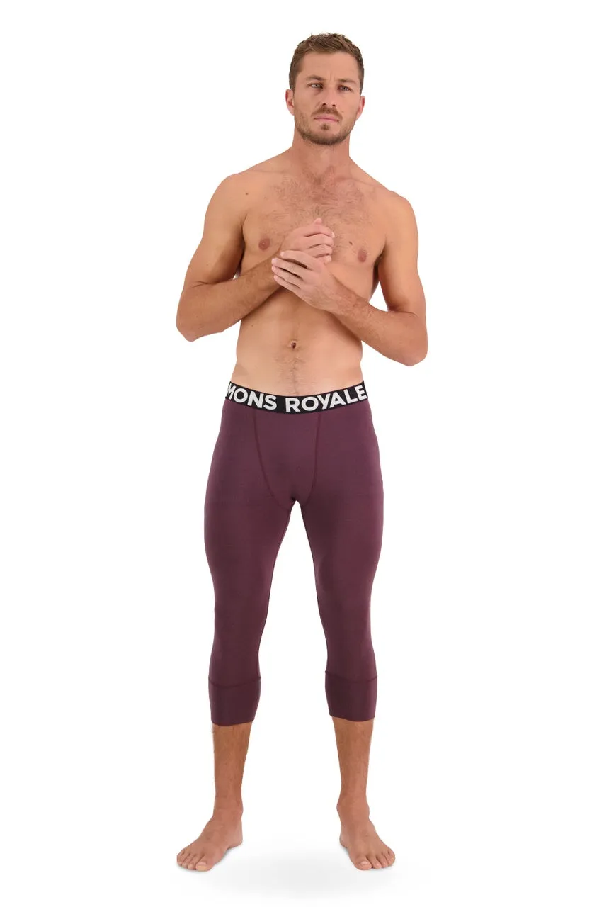 Mons Royale Cascade 3/4 Legging Thermals Mens Oak