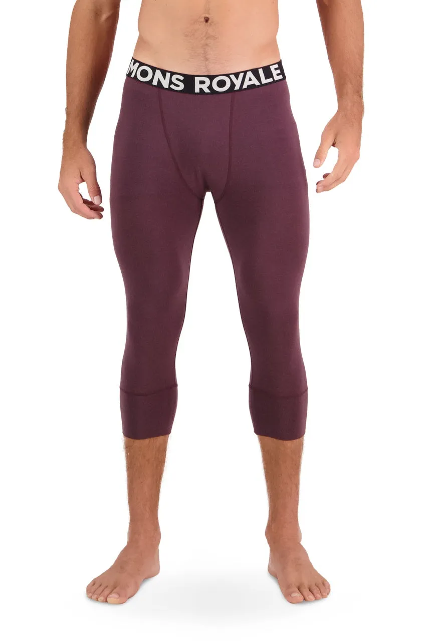 Mons Royale Cascade 3/4 Legging Thermals Mens Oak