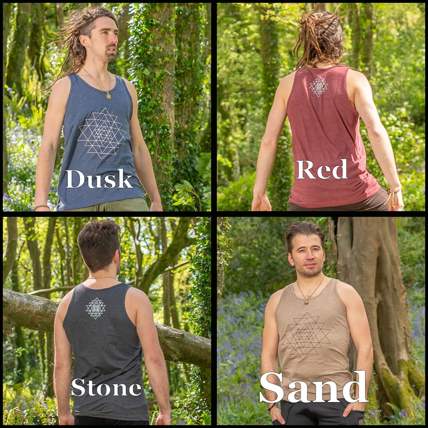 Shiva Singlet - Sri Yantra Print