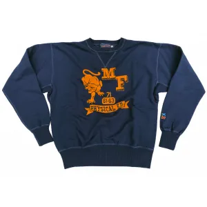 The Medalist Sweatshirt - Prussian Blue "Panther" Flock Print