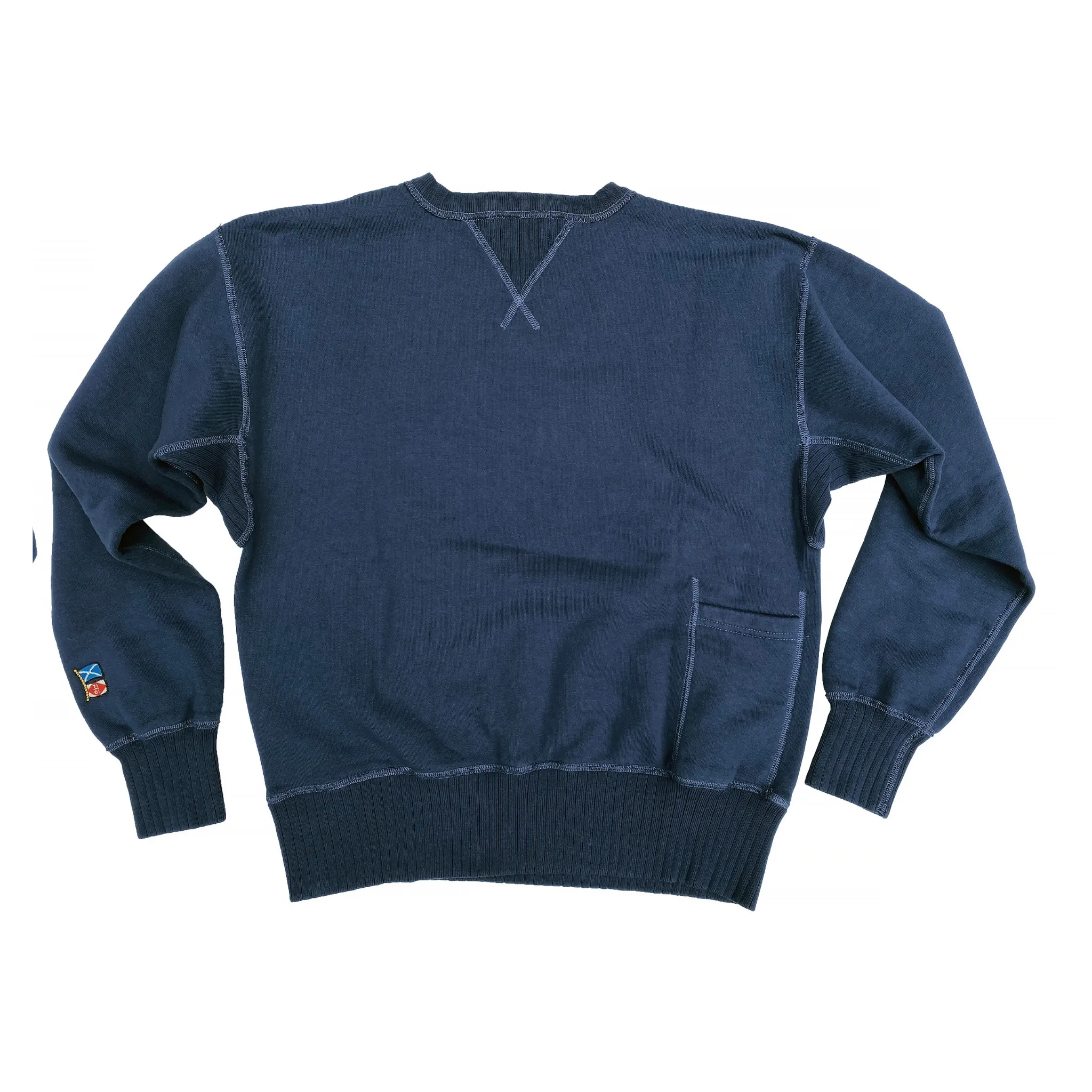 The Medalist Sweatshirt - Prussian Blue "Panther" Flock Print