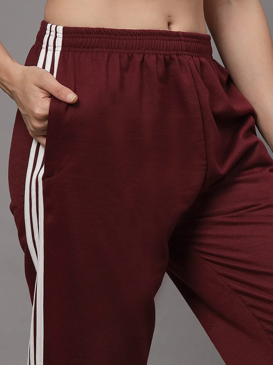 UZARUS CozyStride Women's Regular Fit Heavy Weight Fleece-Lined Winter Track Pants