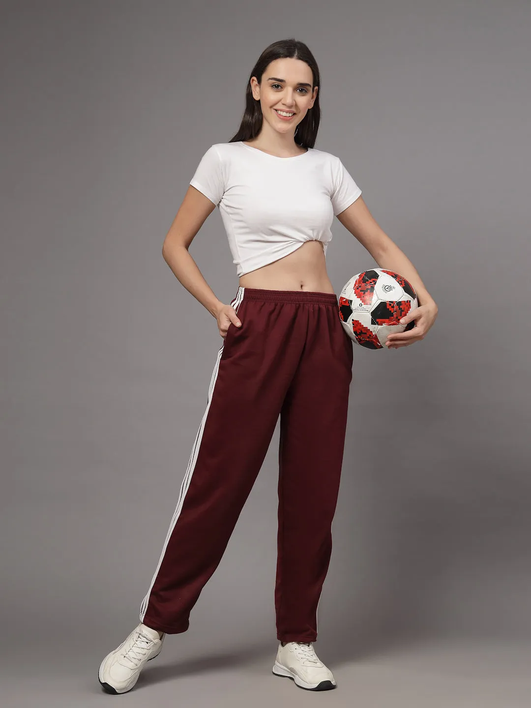 UZARUS CozyStride Women's Regular Fit Heavy Weight Fleece-Lined Winter Track Pants