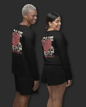 Valentine Full Sleeves Crew Neck: Black