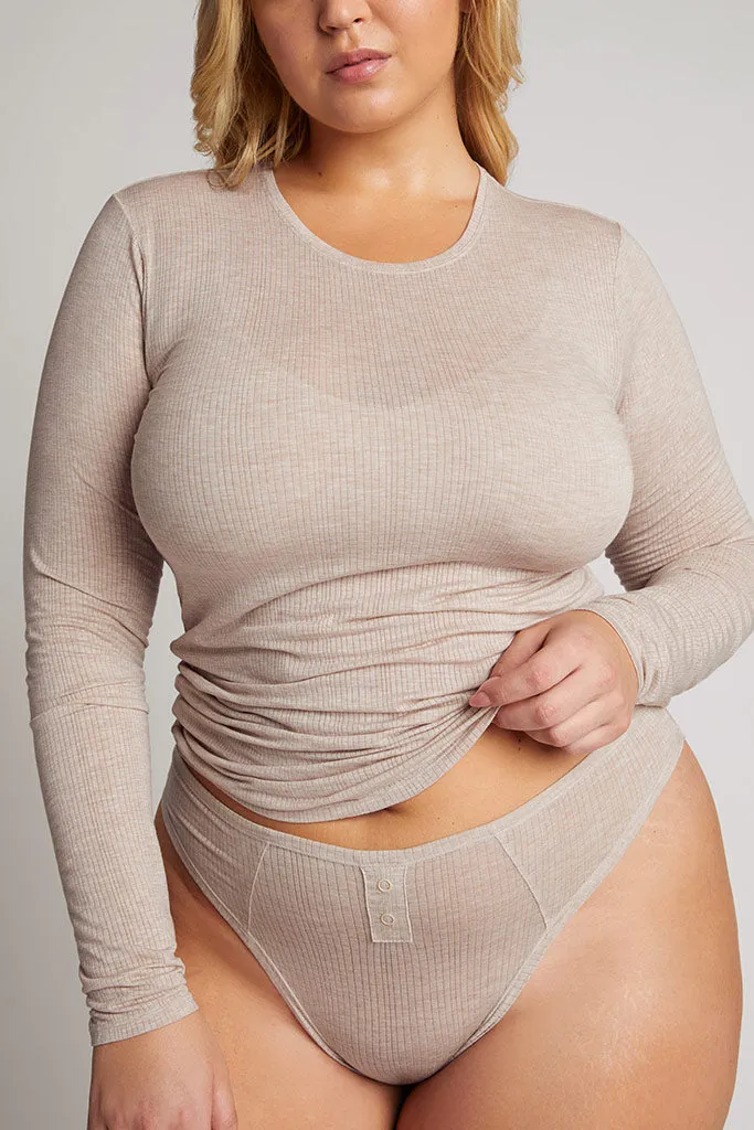 Whipped Long Sleeve in Sand